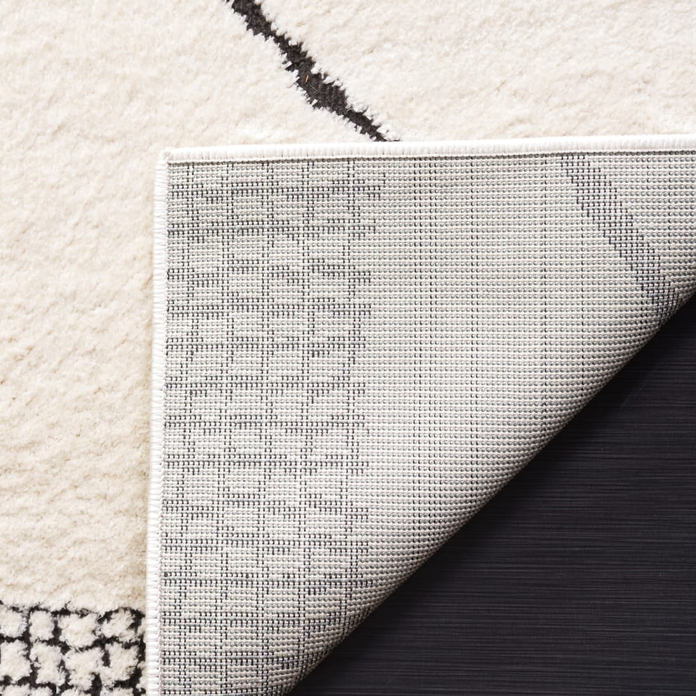 Tapis bohémien en polyester blanc/noir, 160 x 229 cm — vue 4