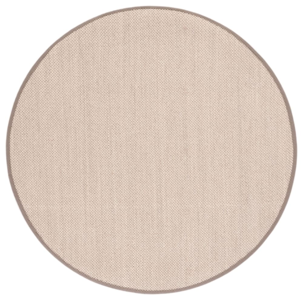 Tapis fibre naturelle en sisal blanc/vert, 122 cm