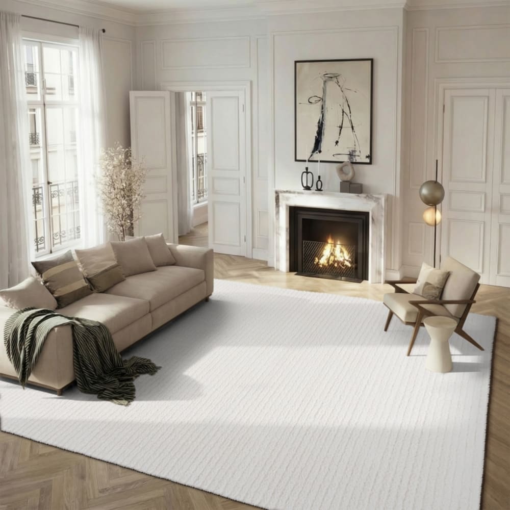 Tapis en polypropylène blanc, 235 x 305 cm — vue 3