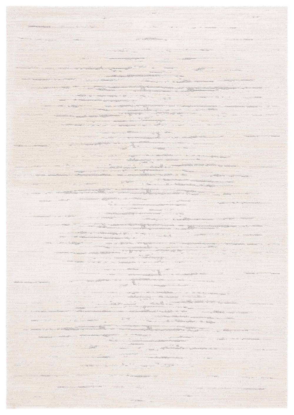 Tapis solide et tonale en polyester blanc/gris, 160 x 229 cm