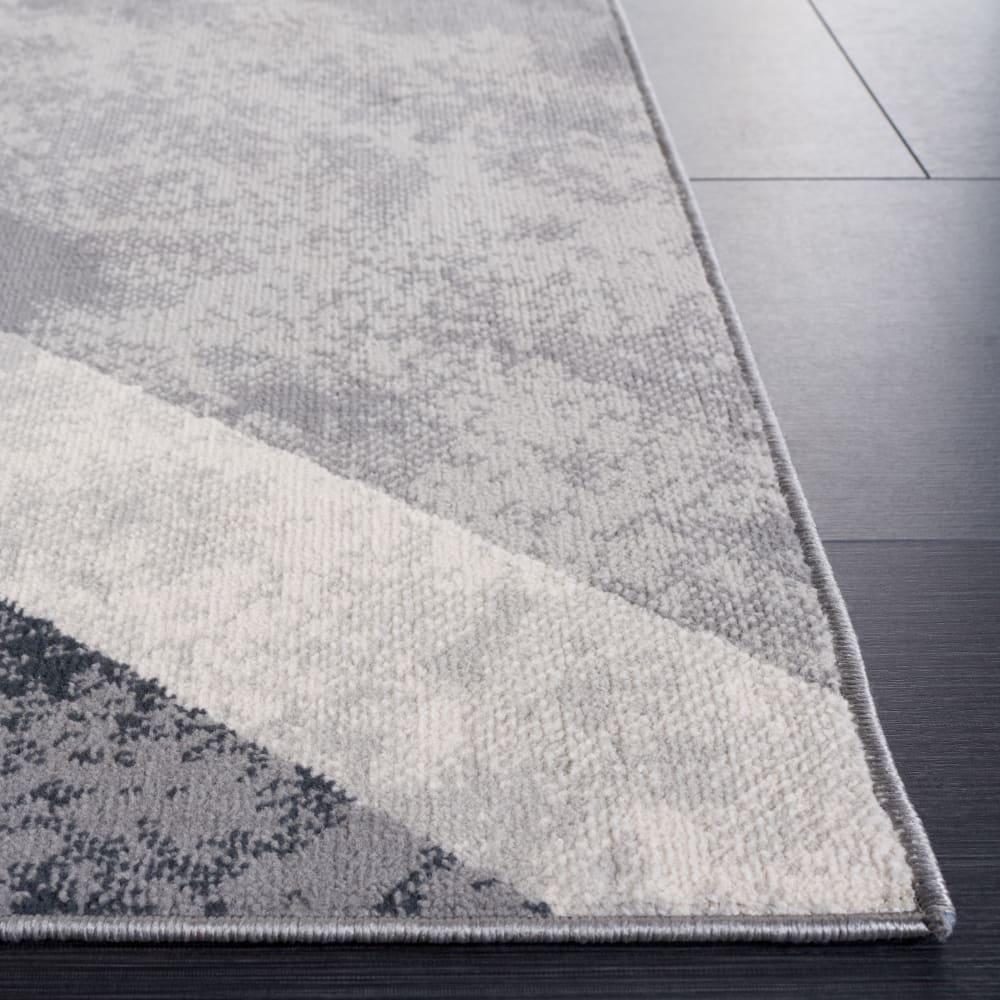 Tapis moderne en polyester gris/or, 91 x 152 cm — vue 3