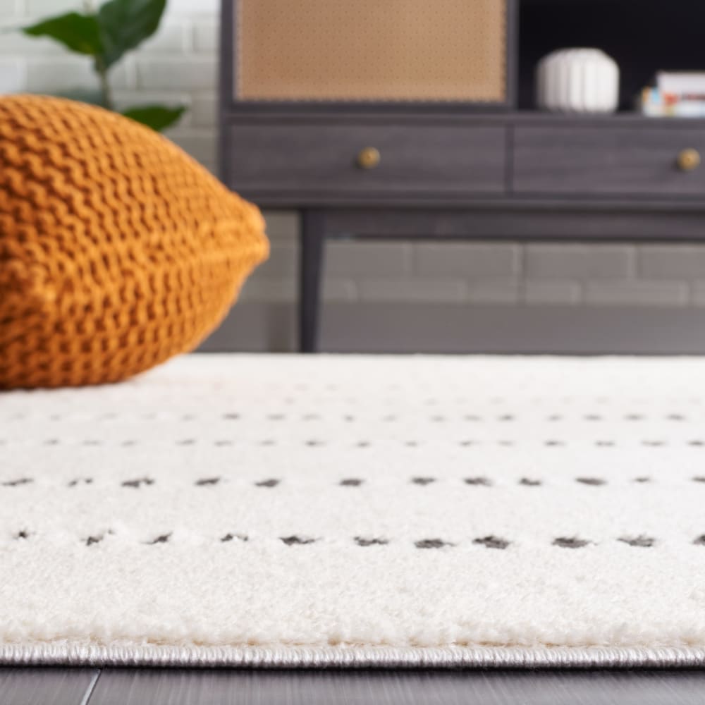 Tapis moderne en polyester blanc/noir, 91 x 152 cm — vue 4