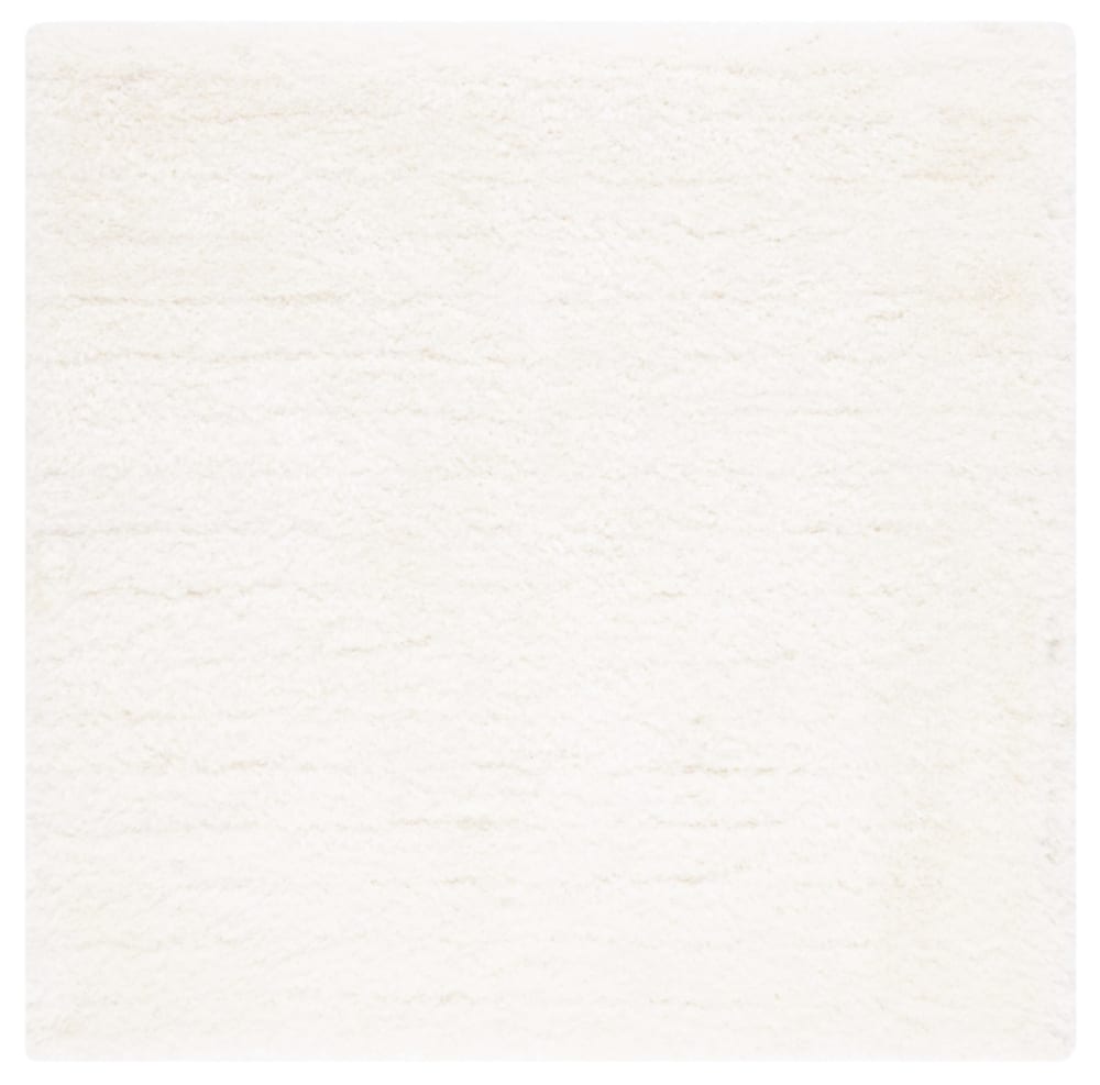 Tapis en polyester blanc, 122 x 122 cm - Maisons du Monde