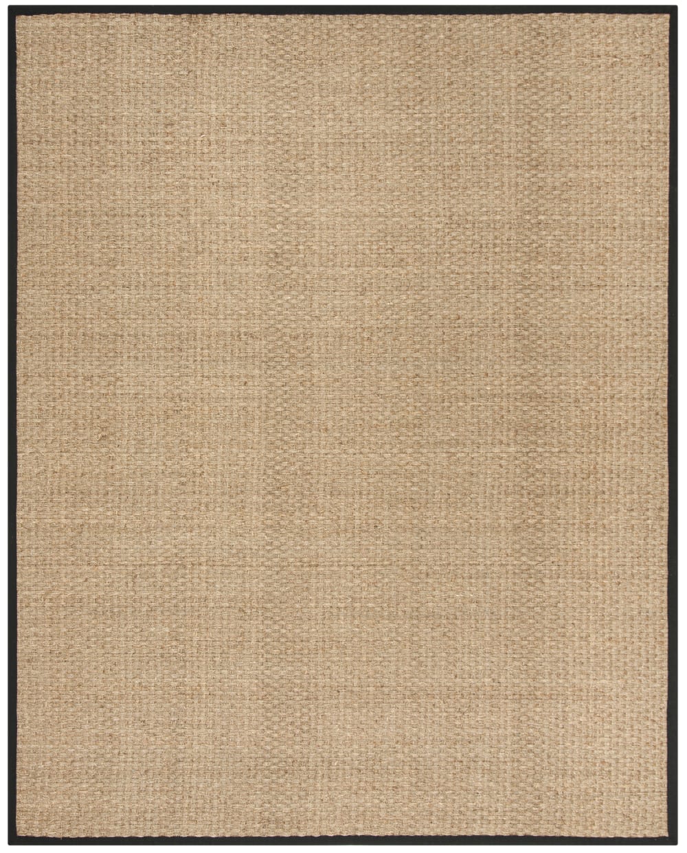 Safavieh Tapis fibre naturelle en herbiers marins beige/noir, 244 x 305 cm style campagne - Jonc De Mer