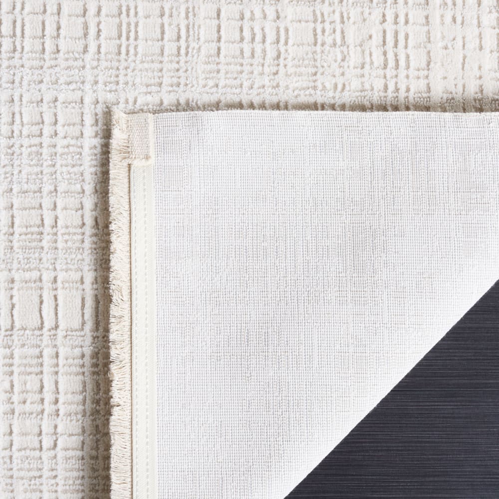 Tapis moderne en polypropylène blanc, 91 x 152 cm