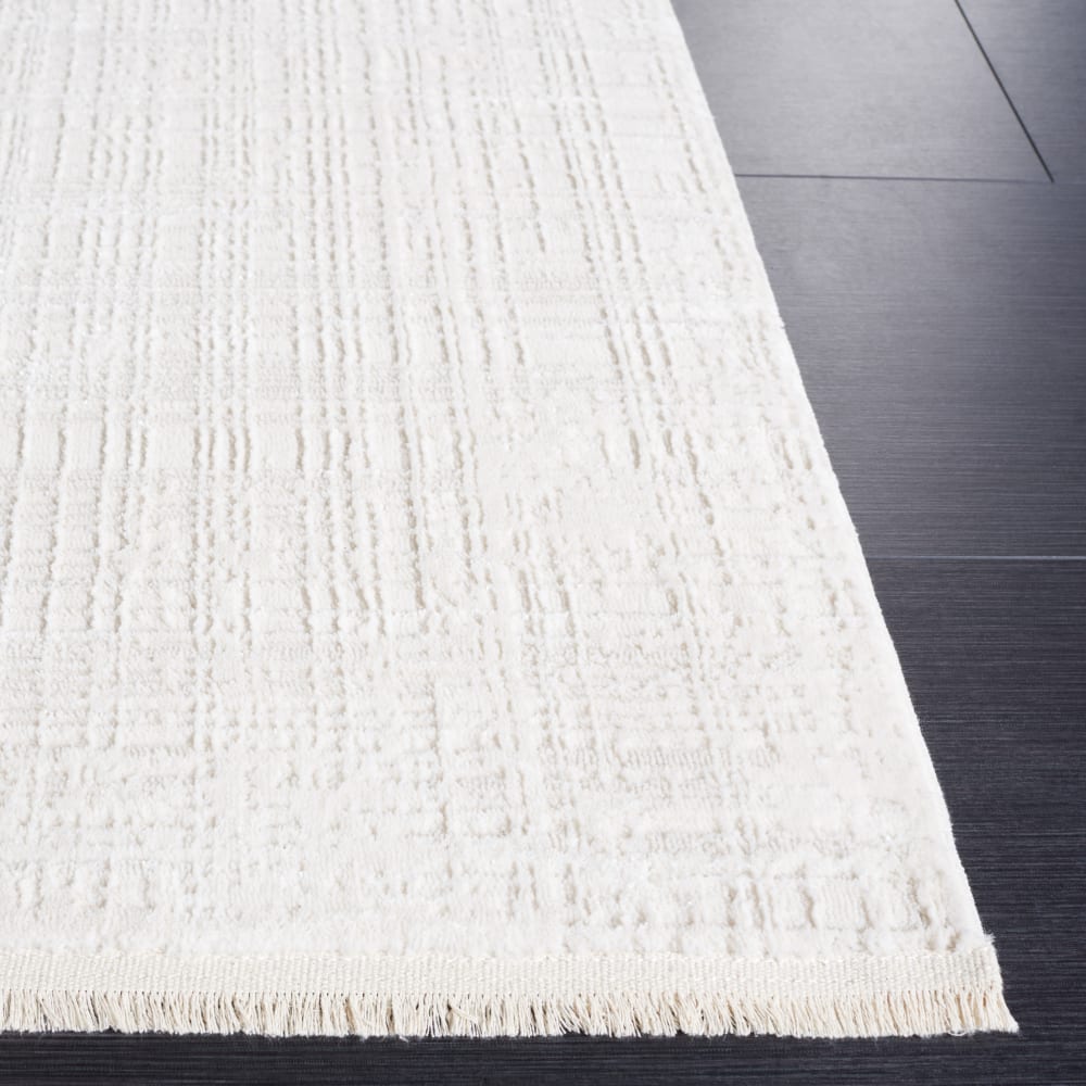 Tapis moderne en polypropylène blanc, 91 x 152 cm — vue 3