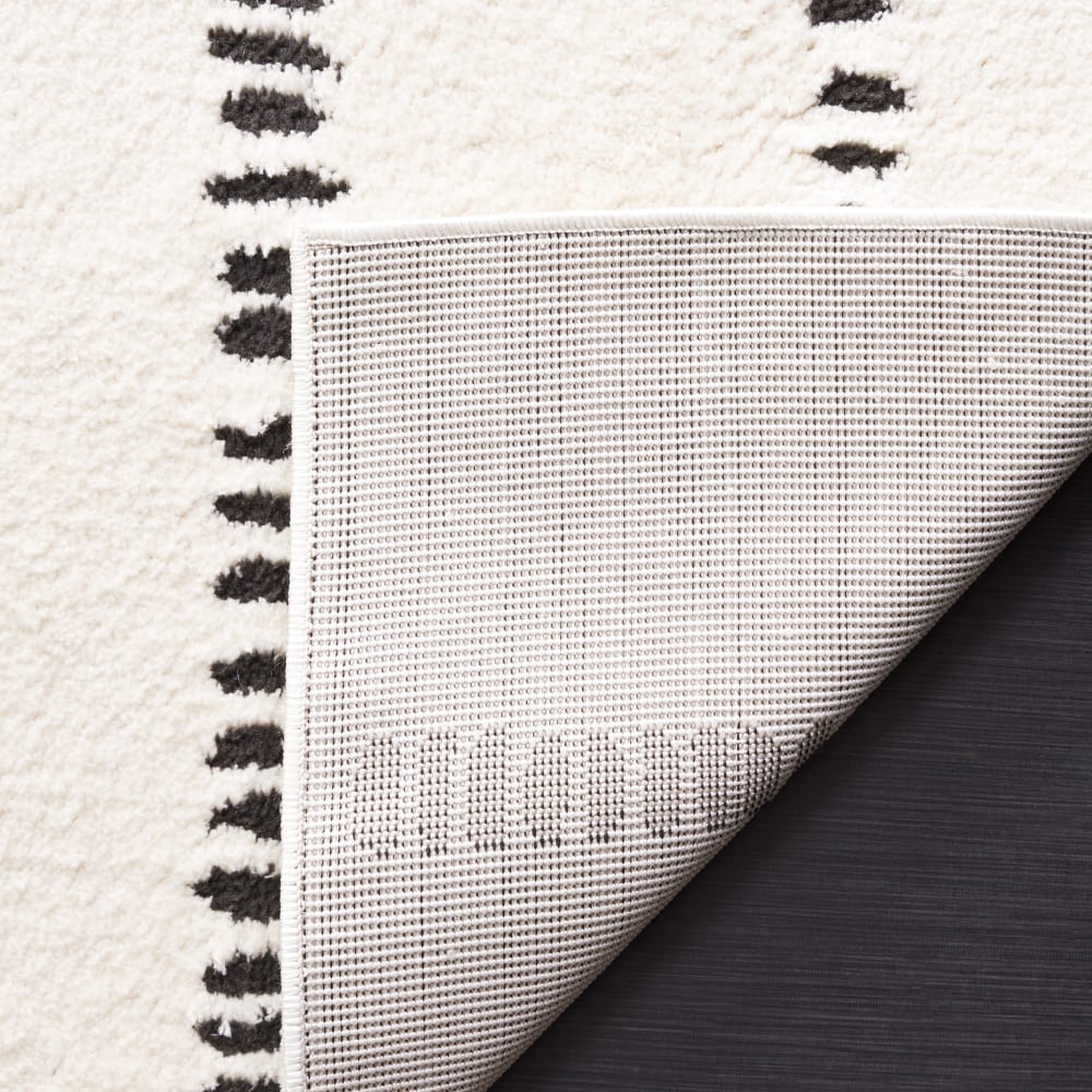 Tapis moderne en polyester blanc/noir, 122 x 183 cm — vue 4