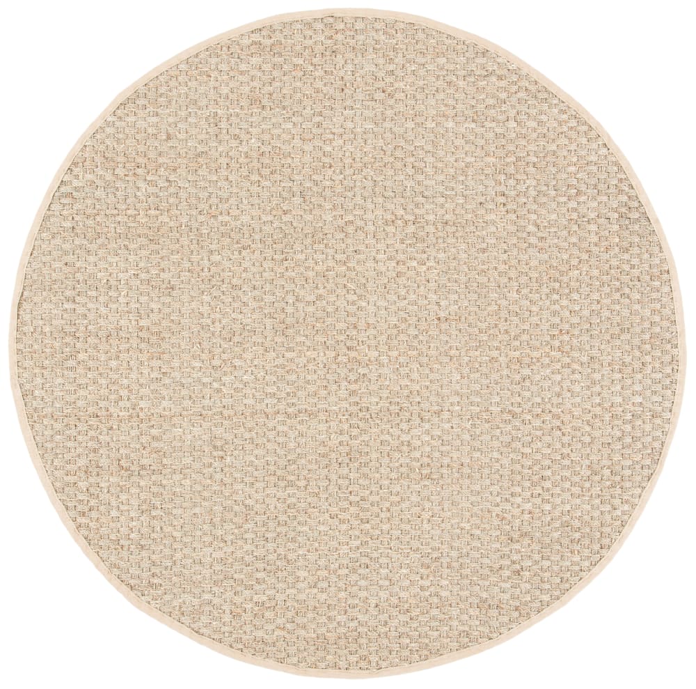 Tapis fibre naturelle en herbiers marins beige, 213 cm