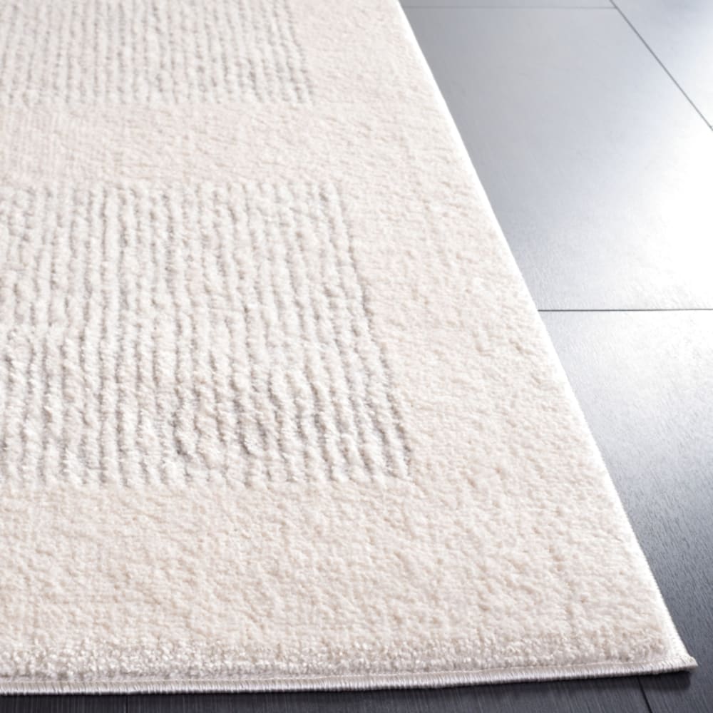 Tapis moderne en polyester blanc/gris, 91 x 152 cm — vue 3