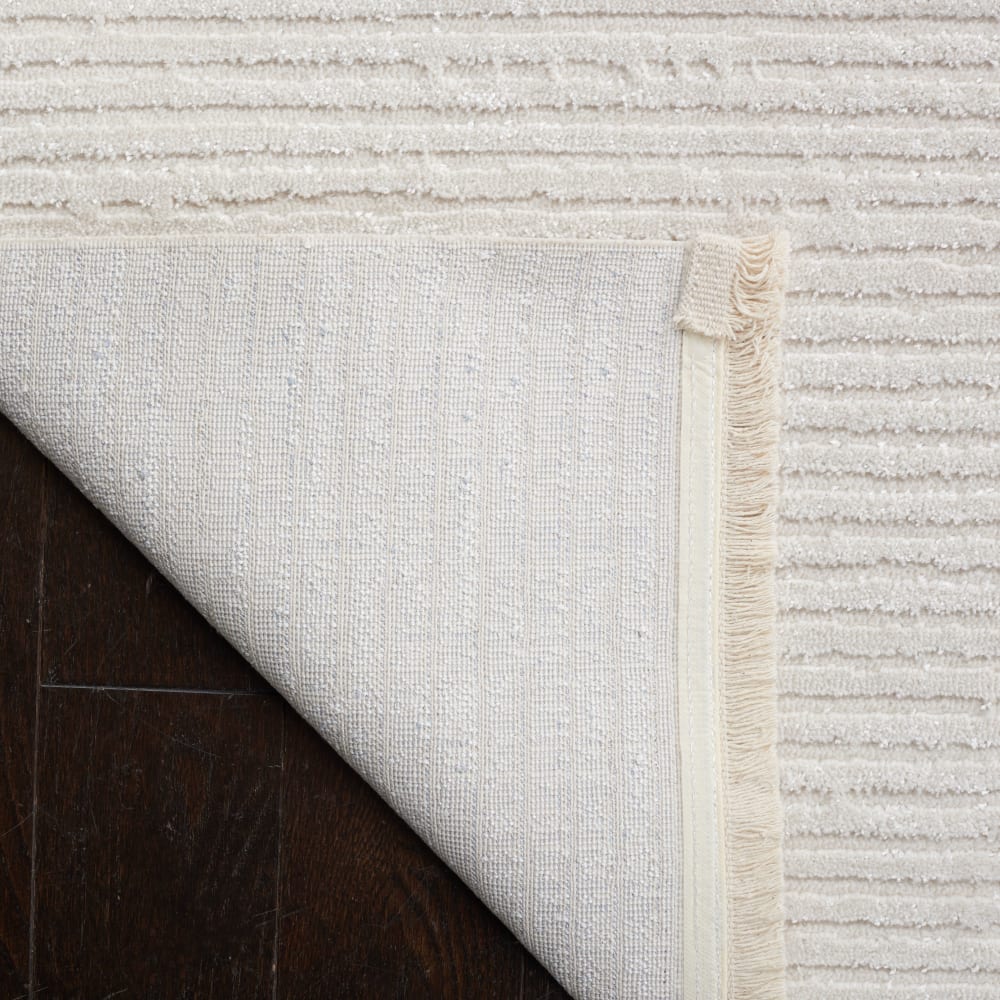 Tapis moderne en polypropylène blanc, 235 x 305 cm