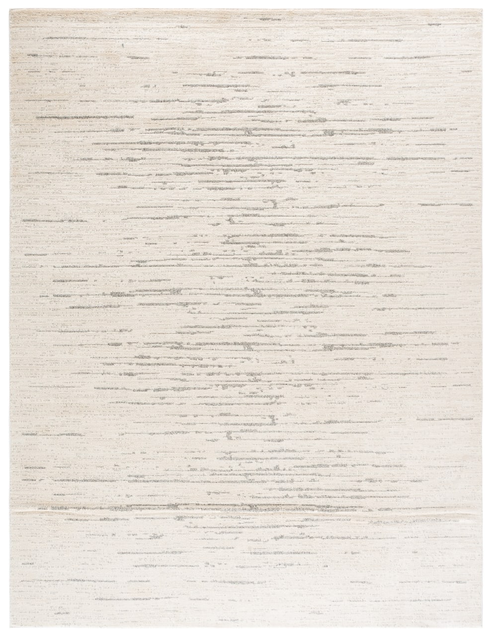 Tapis solide et tonale en polyester blanc/gris, 235 x 305 cm