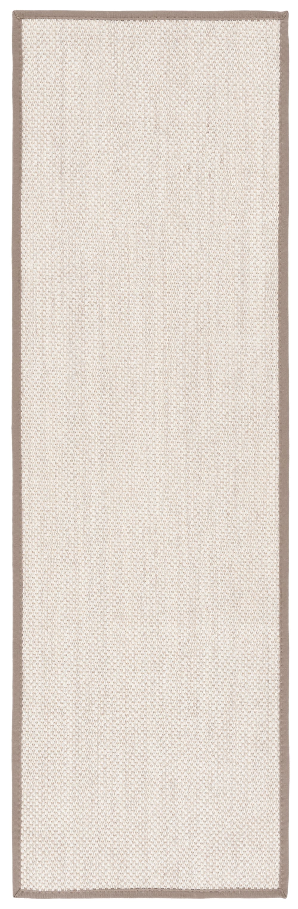 Tapis fibre naturelle en sisal blanc/vert, 76 x 183 cm