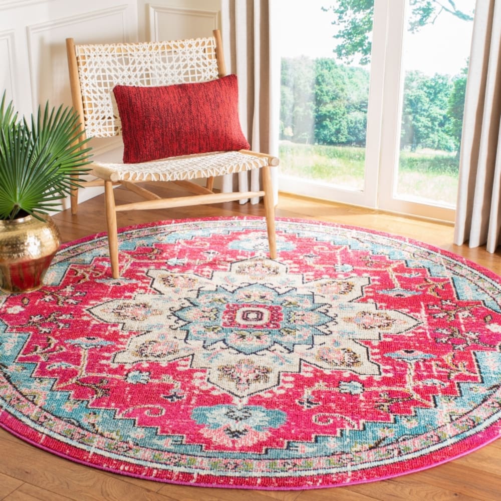 Tapis de transition en polypropylène rose/bleu, 122 cm — vue 3