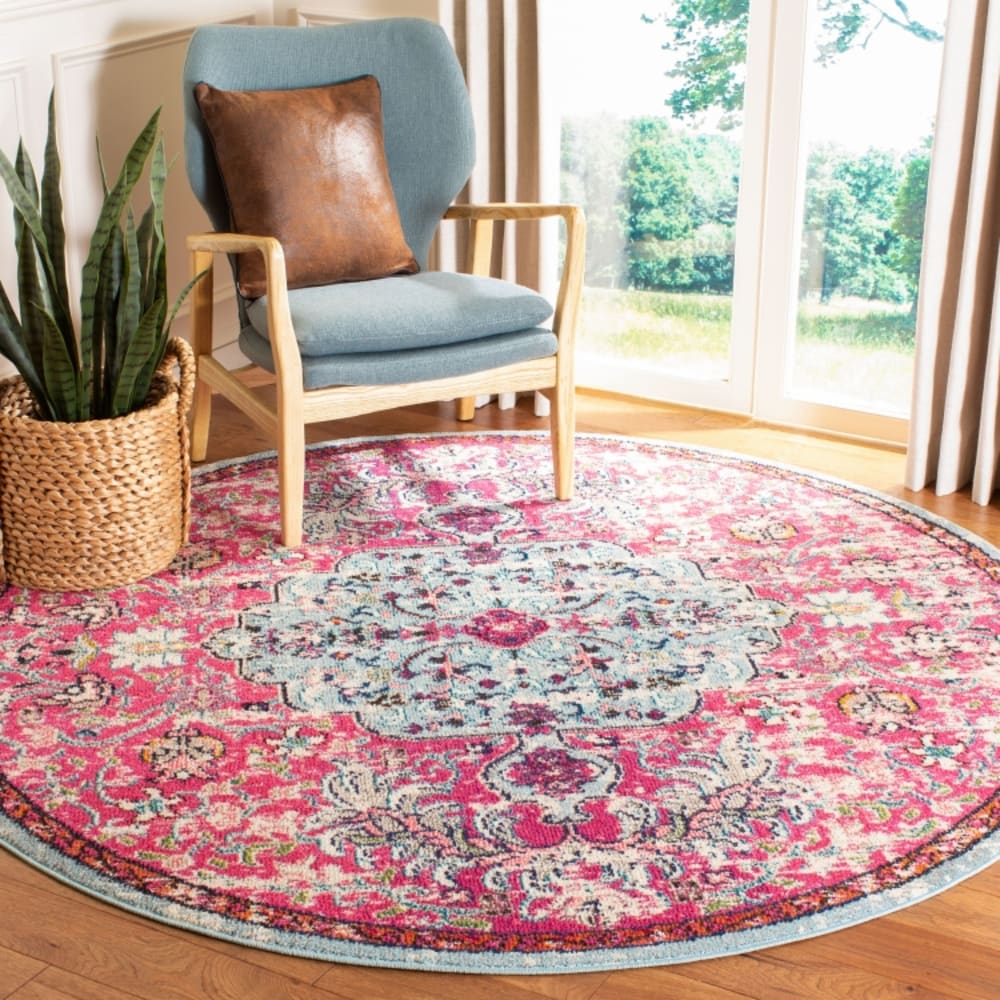 Tapis de transition en polypropylène rose/bleu, 122 cm - Maisons du Monde