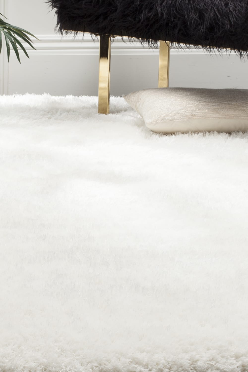 Tapis en polyester blanc, 152 x 244 cm — vue 3