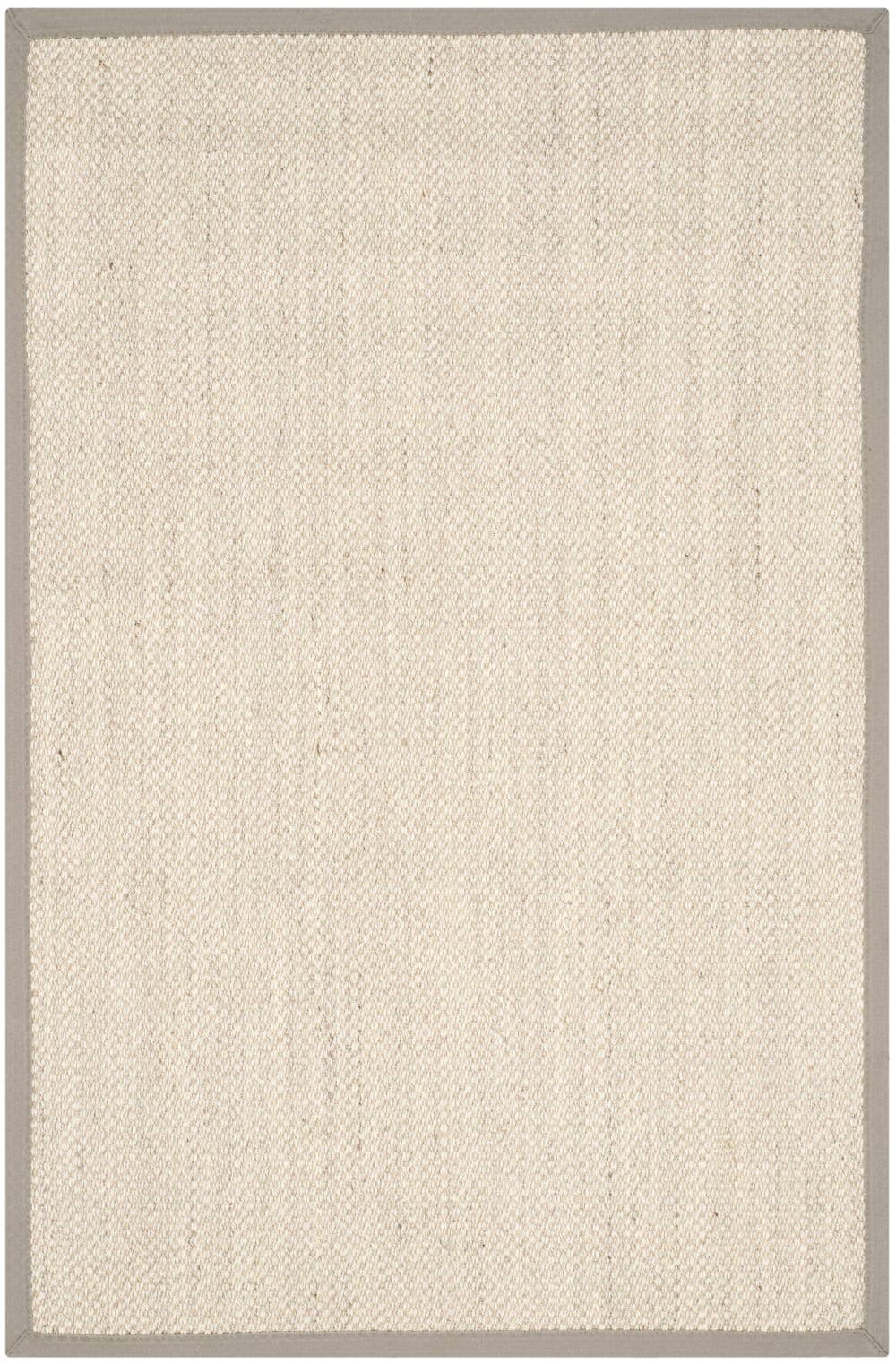 Tapis fibre naturelle en sisal blanc/vert, 61 x 91 cm