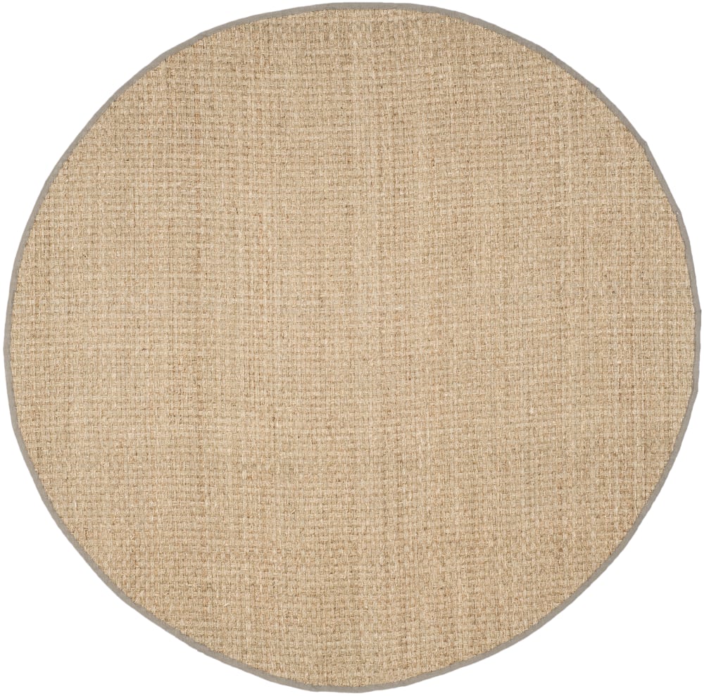 Tapis fibre naturelle en herbiers marins beige/gris, 213 cm