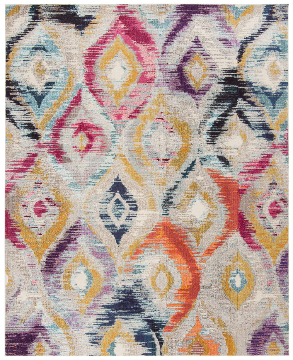 Tapis bohème chic en polypropylène multicolore, 235 x 335 cm