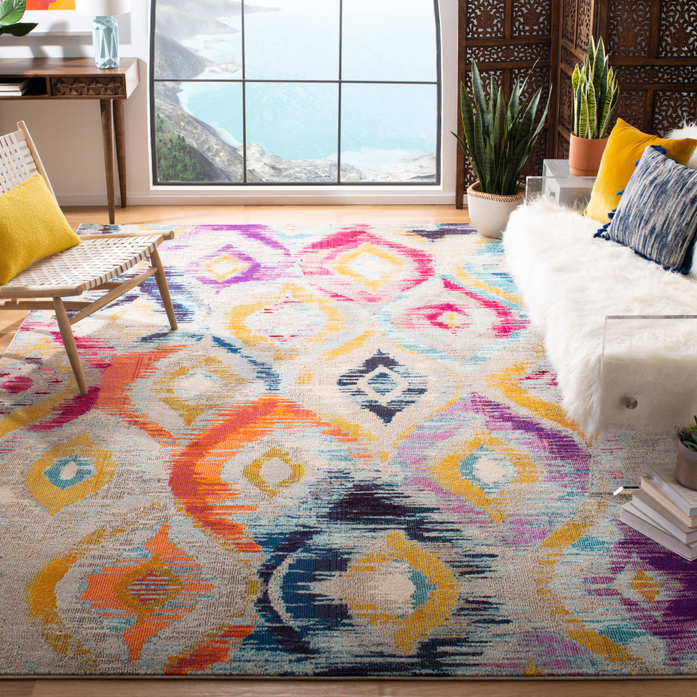 Tapis bohème chic en polypropylène multicolore, 235 x 335 cm — vue 3