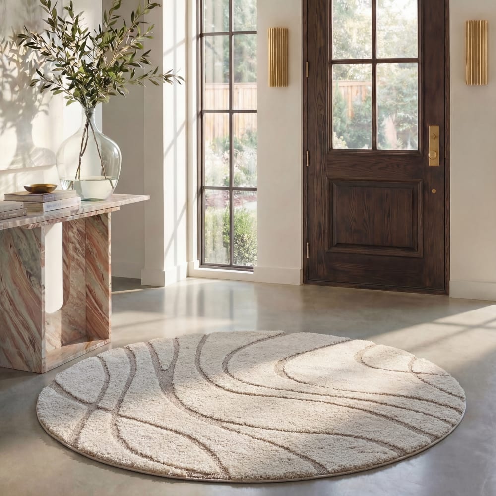 Safavieh Polypropylen-Teppich in Beige, 122 cm style classic chic Beige Pp - Polypropylen
