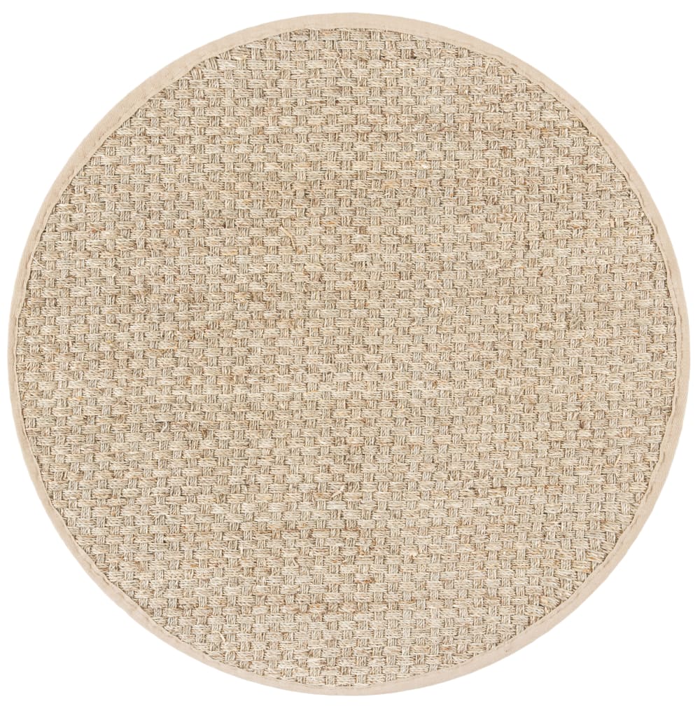 Tapis fibre naturelle en herbiers marins beige, 91 cm