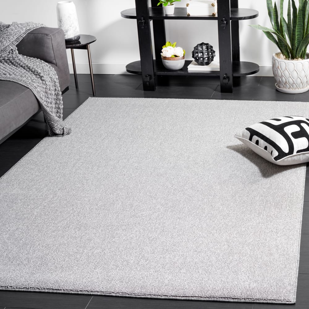 Tapis solide et tonale en polyester gris, 160 x 229 cm - Maisons du Monde
