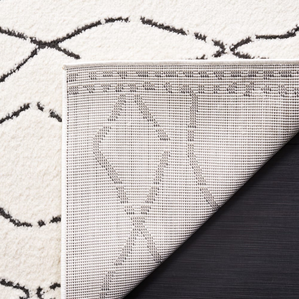 Tapis bohémien en polyester blanc/noir, 122 x 183 cm — vue 4