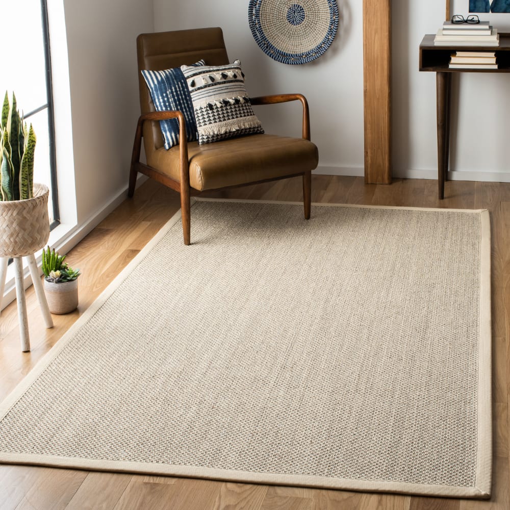 Tapis fibre naturelle en sisal blanc/beige, 61 x 91 cm — vue 3