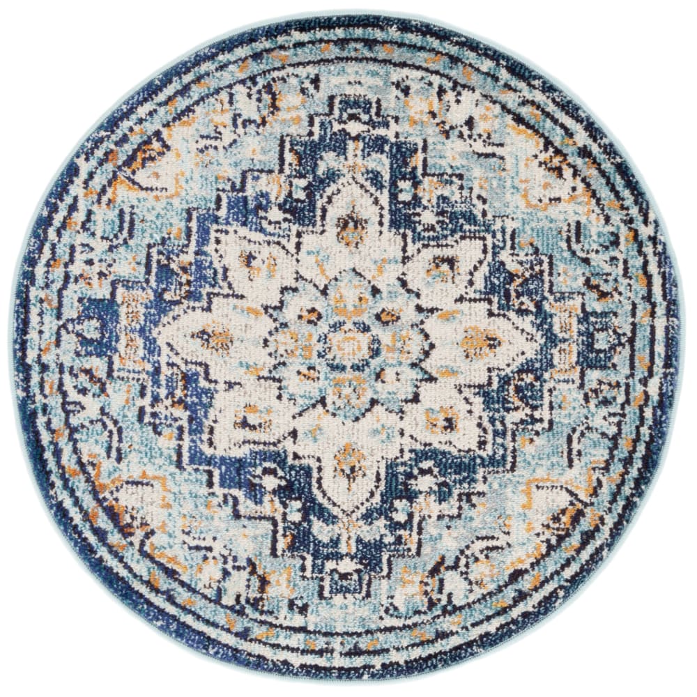 Tapis de transition en polypropylène bleu, 122 cm