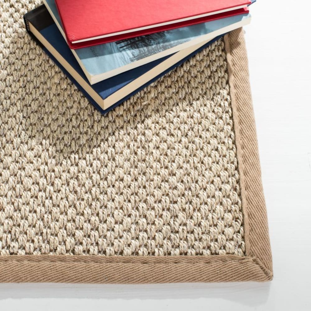 Tapis fibre naturelle en sisal blanc/beige, 183 x 274 cm — vue 4