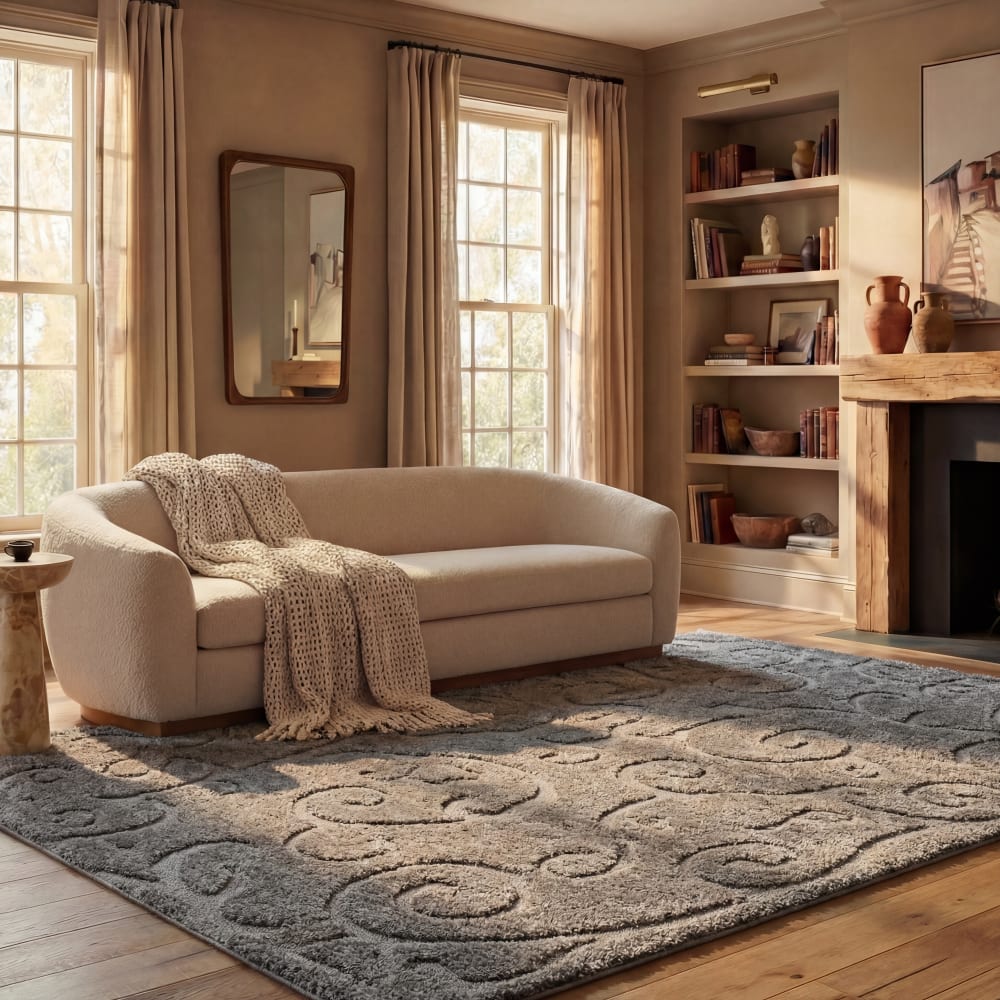 Safavieh Polypropylen-Teppich in Grau, 236 x 305 cm style classic chic Grau Pp - Polypropylen