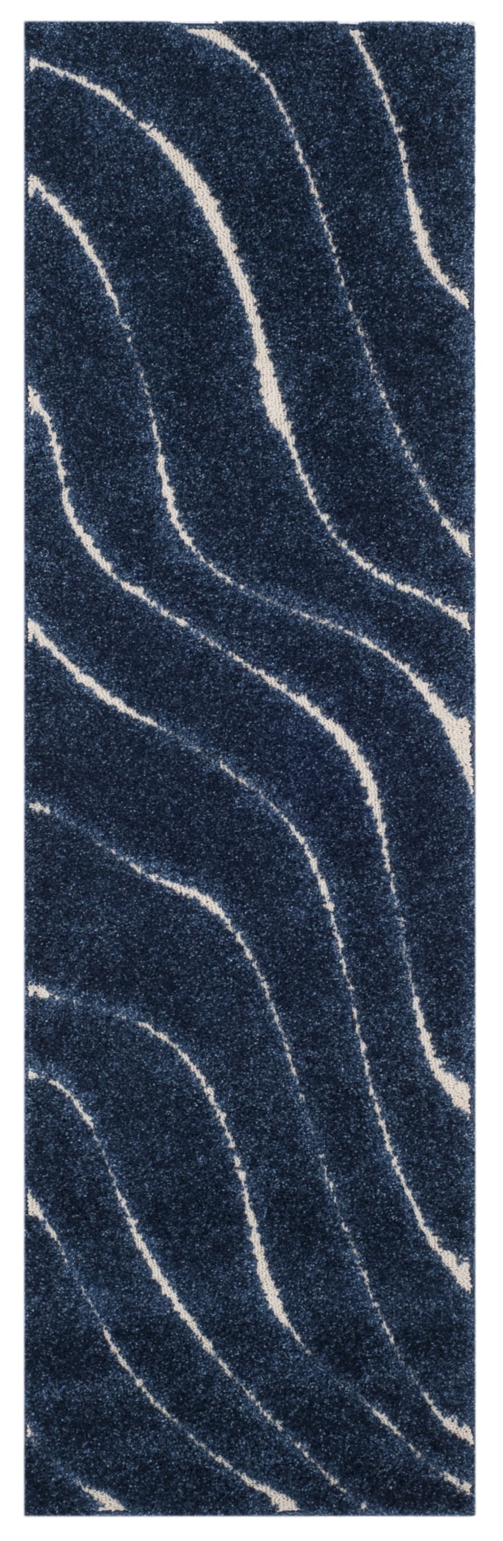 Tapis en polypropylène bleu/beige, 69 x 152 cm