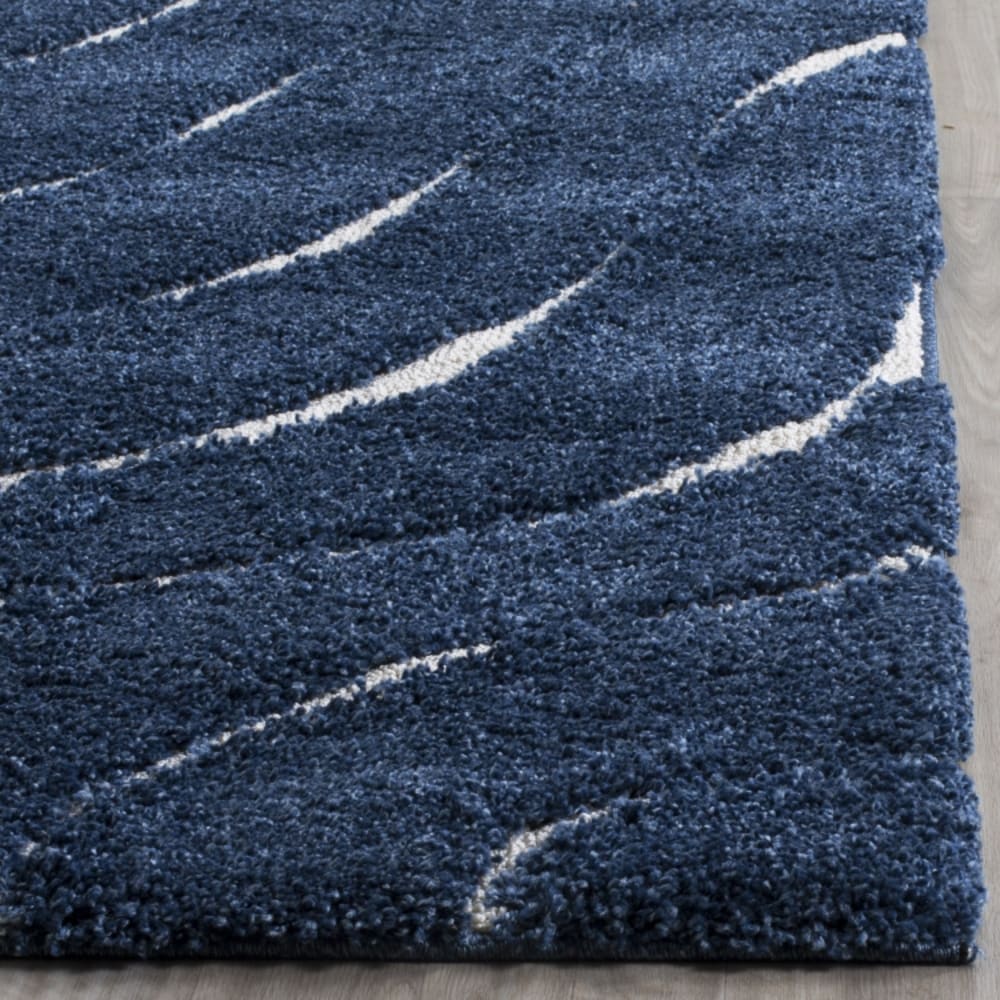 Tapis en polypropylène bleu/beige, 69 x 152 cm — vue 4