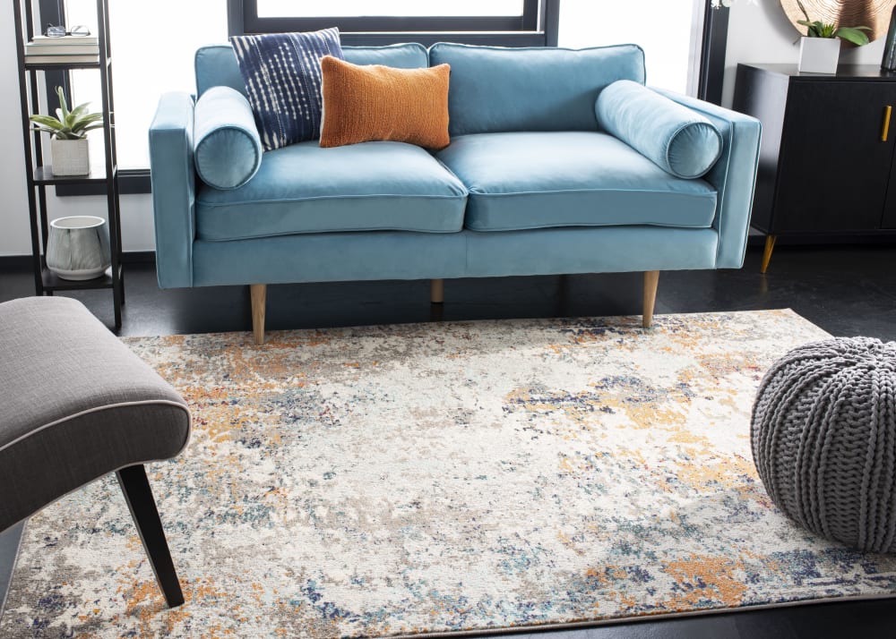Tapis contemporain en polypropylène gris/beige, 183 x 274 cm — vue 3