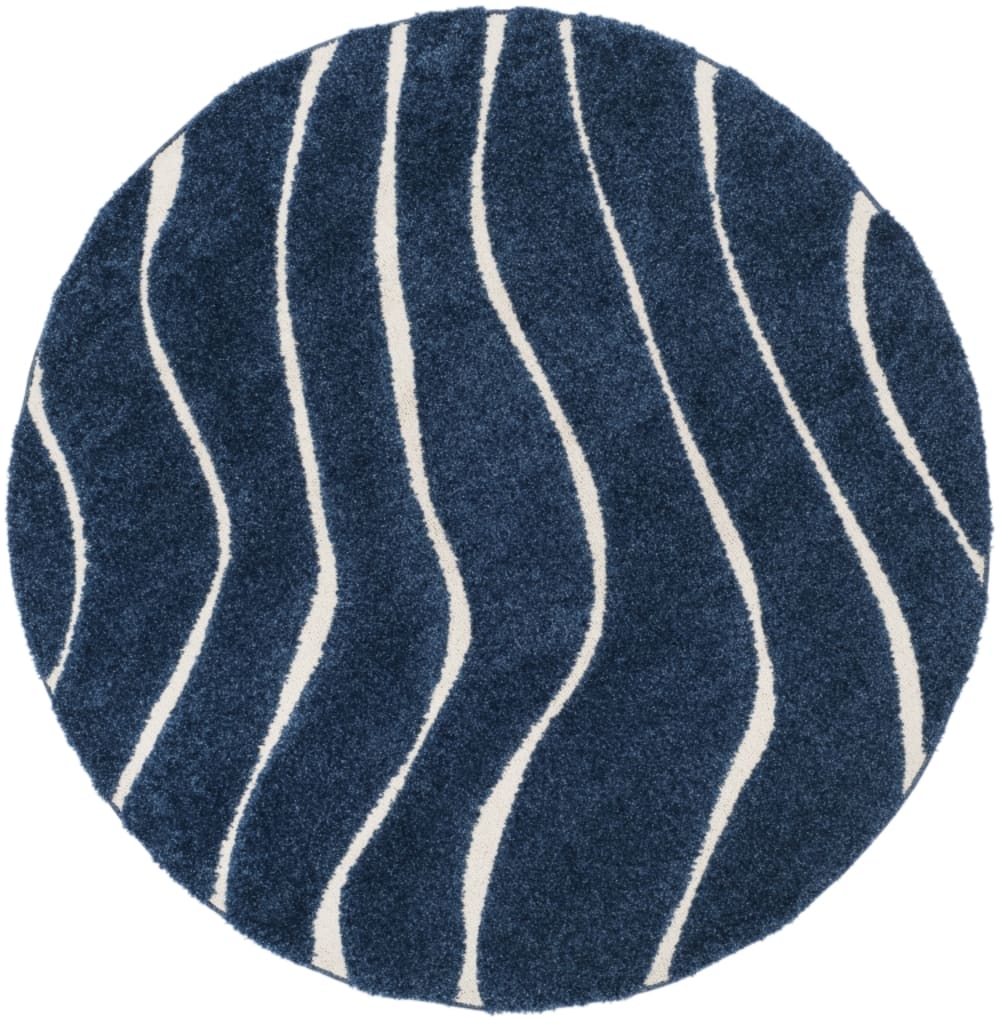 Safavieh Tapis en polypropylène bleu/beige, 122 cm style classique chic - Pp - Polypropylène