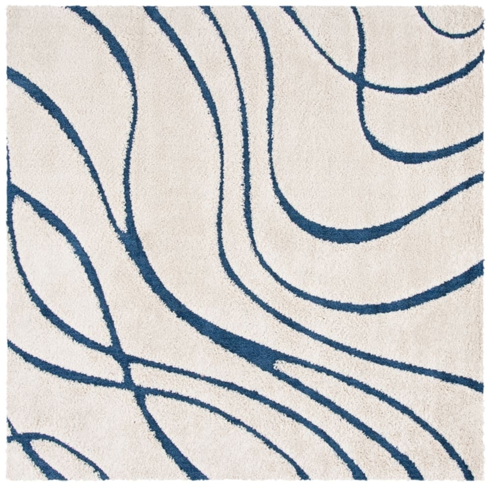 Safavieh Tapis en polypropylène beige/bleu, 122 x 122 cm style classique chic - Pp - Polypropylène