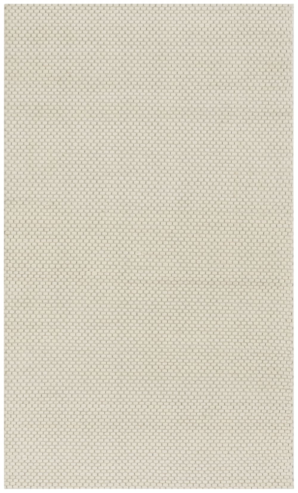 Tapis bohémien en laine blanc, 122 x 183 cm