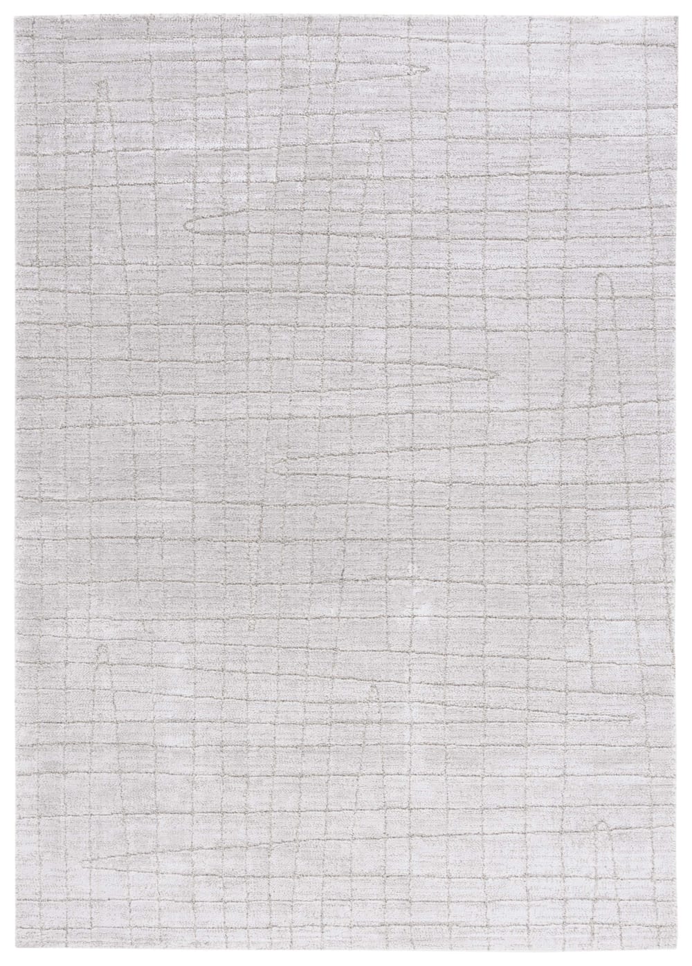 Tapis solide et tonale en polyester gris, 160 x 229 cm