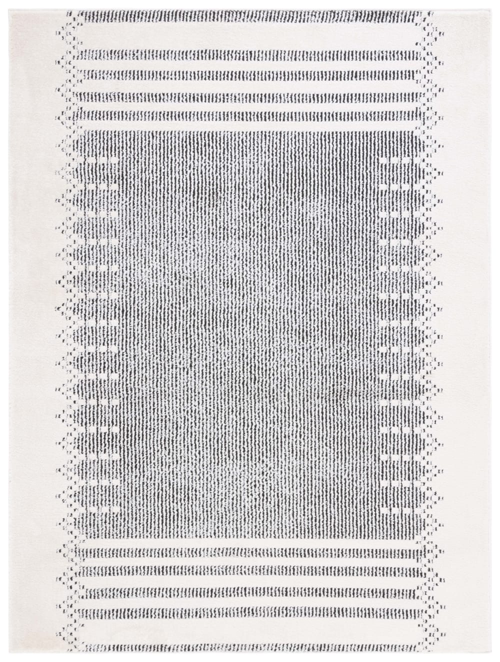 Tapis polyester ivory - black