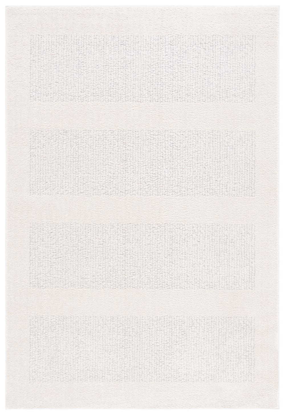 Tapis moderne en polyester blanc/gris, 183 x 274 cm