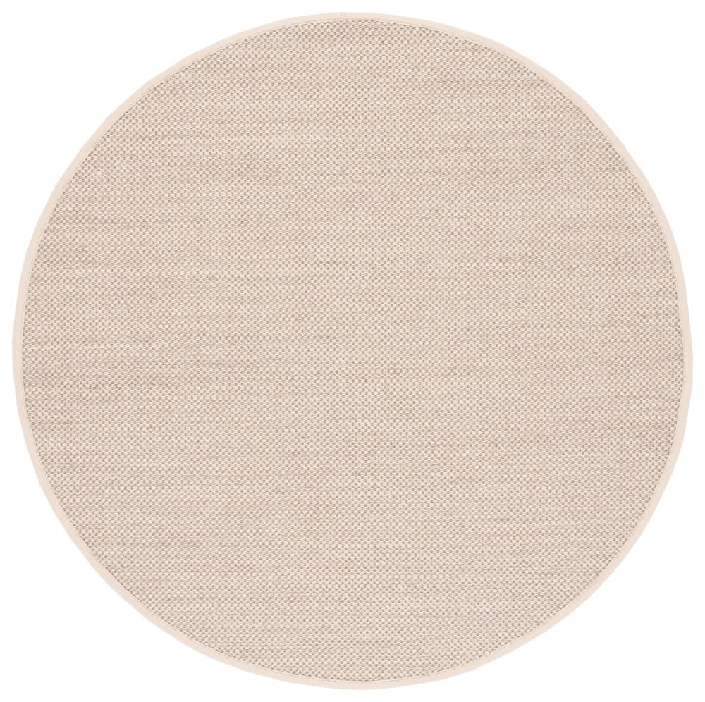 Tapis fibre naturelle en sisal blanc/beige, 183 cm