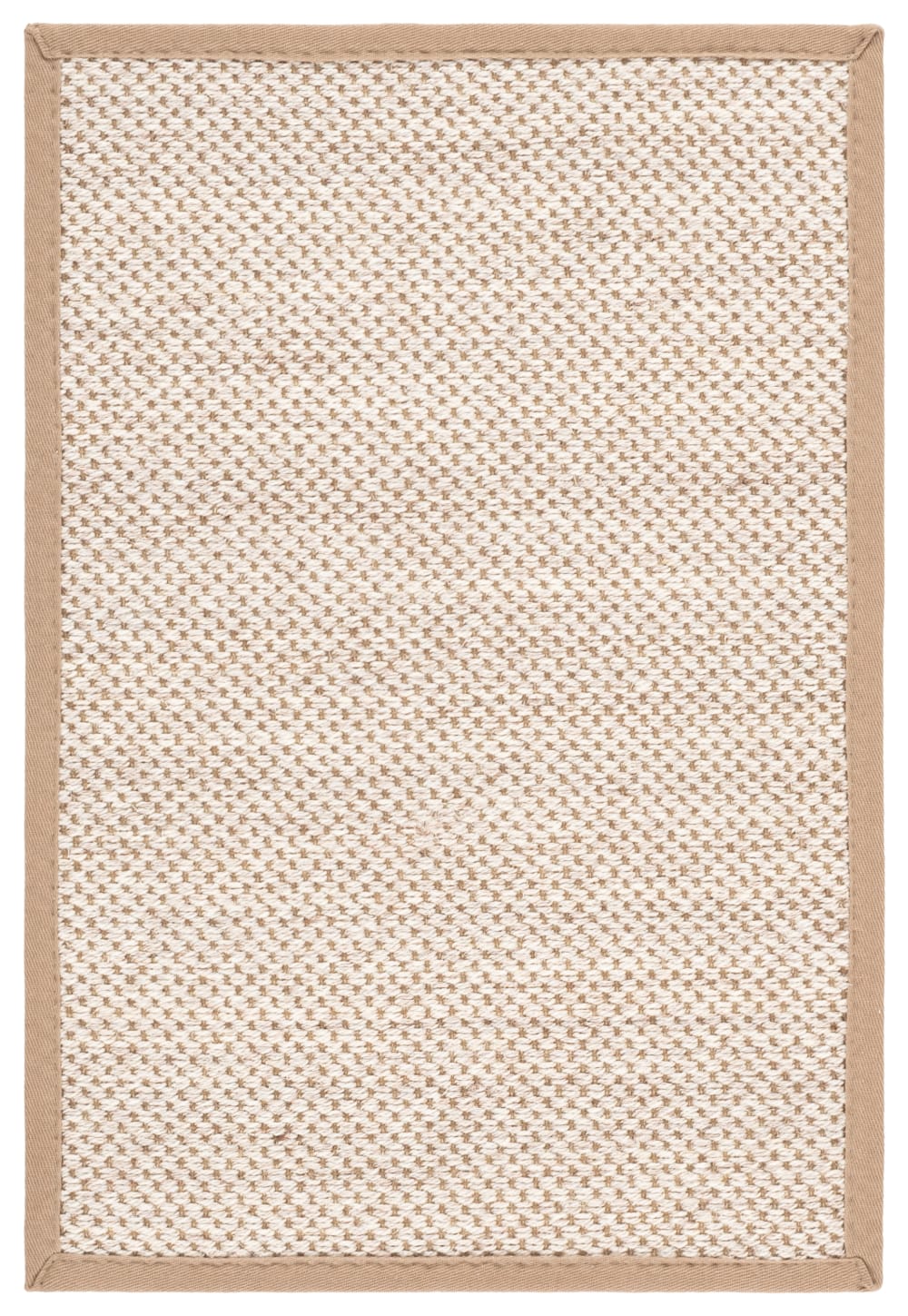 Tapis fibre naturelle en sisal blanc/beige, 61 x 91 cm