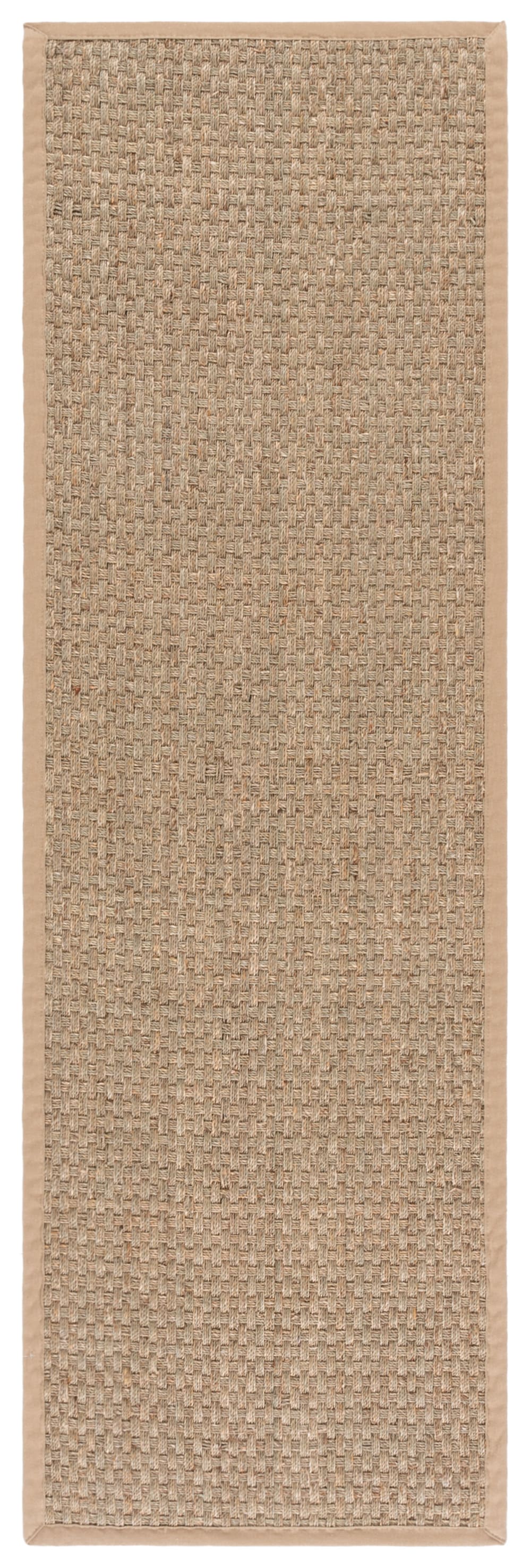 Tapis fibre naturelle en herbiers marins beige, 76 x 183 cm
