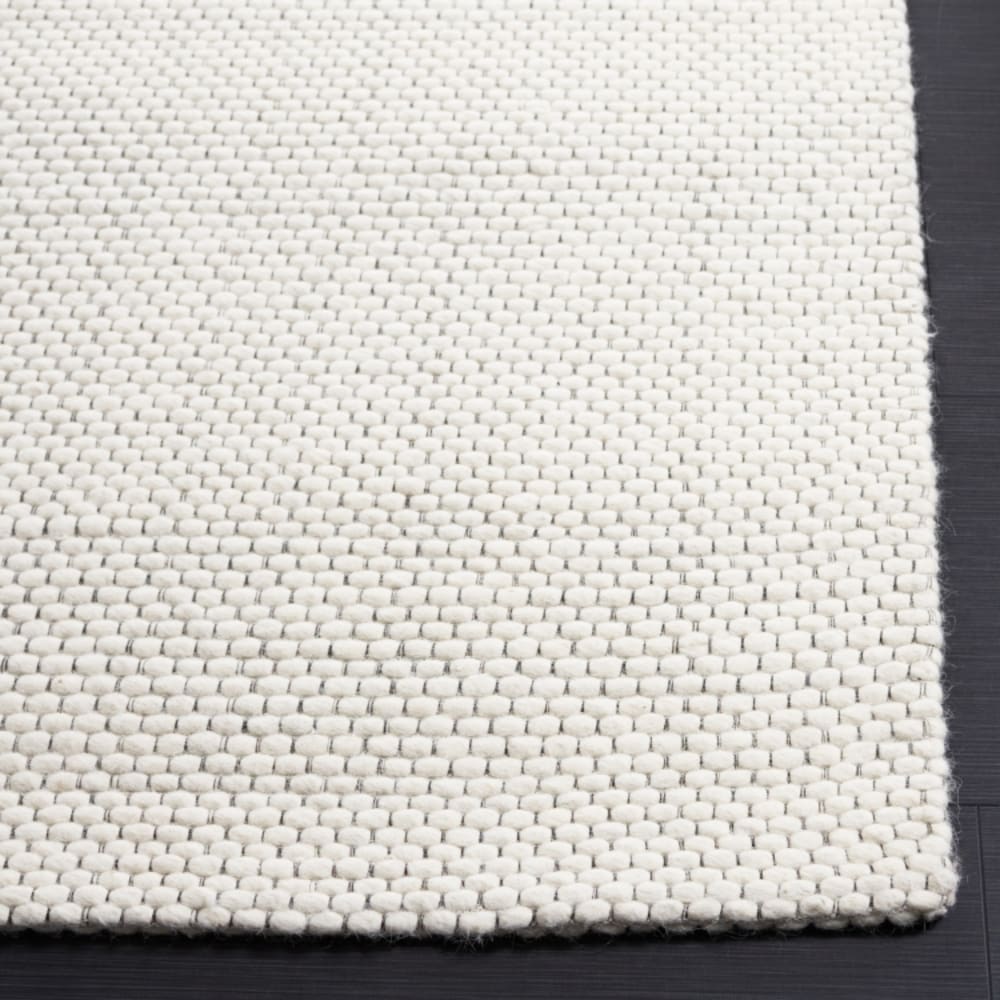 Tapis bohémien en laine blanc, 122 x 122 cm — vue 4
