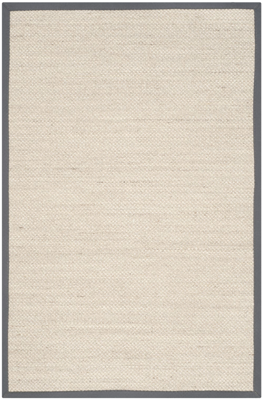 Tapis fibre naturelle en sisal blanc/gris, 122 x 183 cm