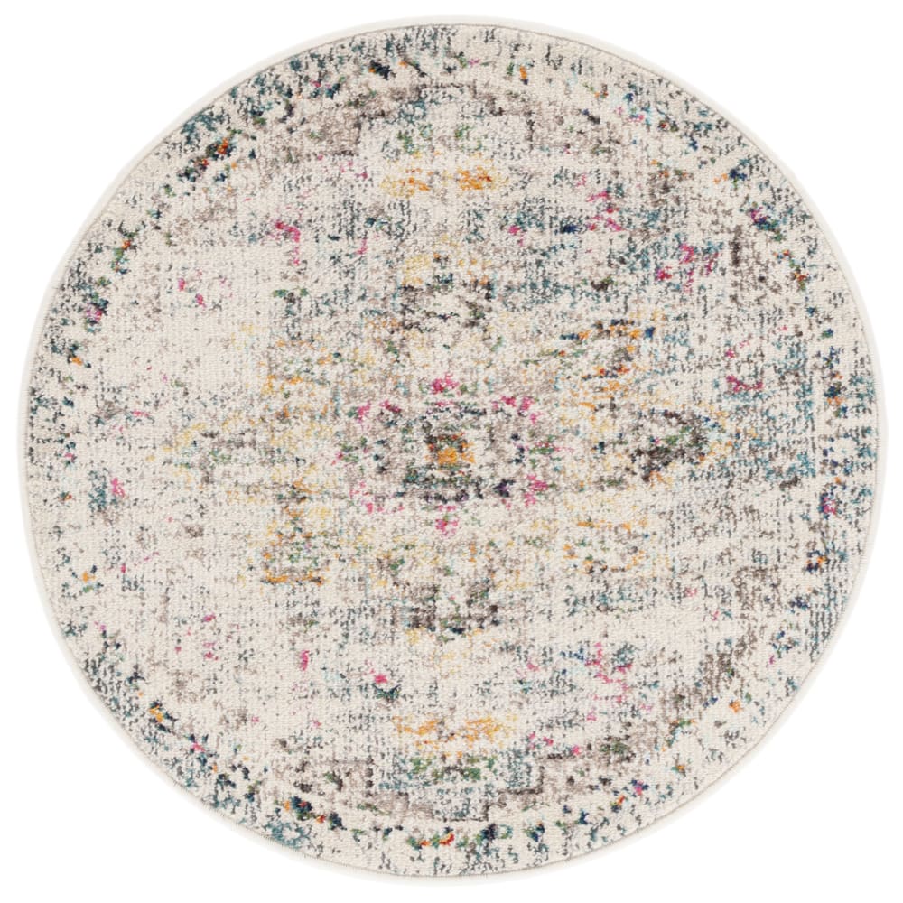 Tapis de transition en polypropylène gris/or, 122 cm