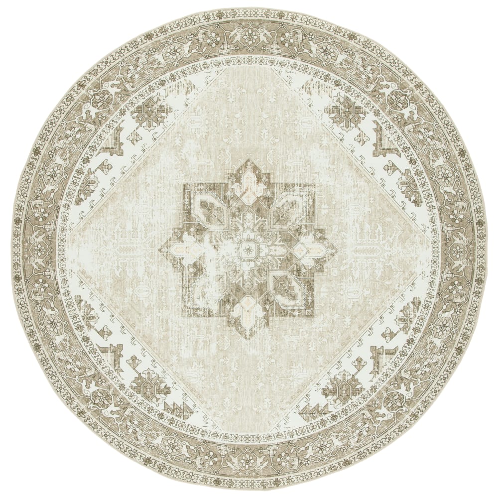 Safavieh Traditionell Polyester-Teppich in Grün/Weiß, 183 cm style vintage Grün Pes - Polyester