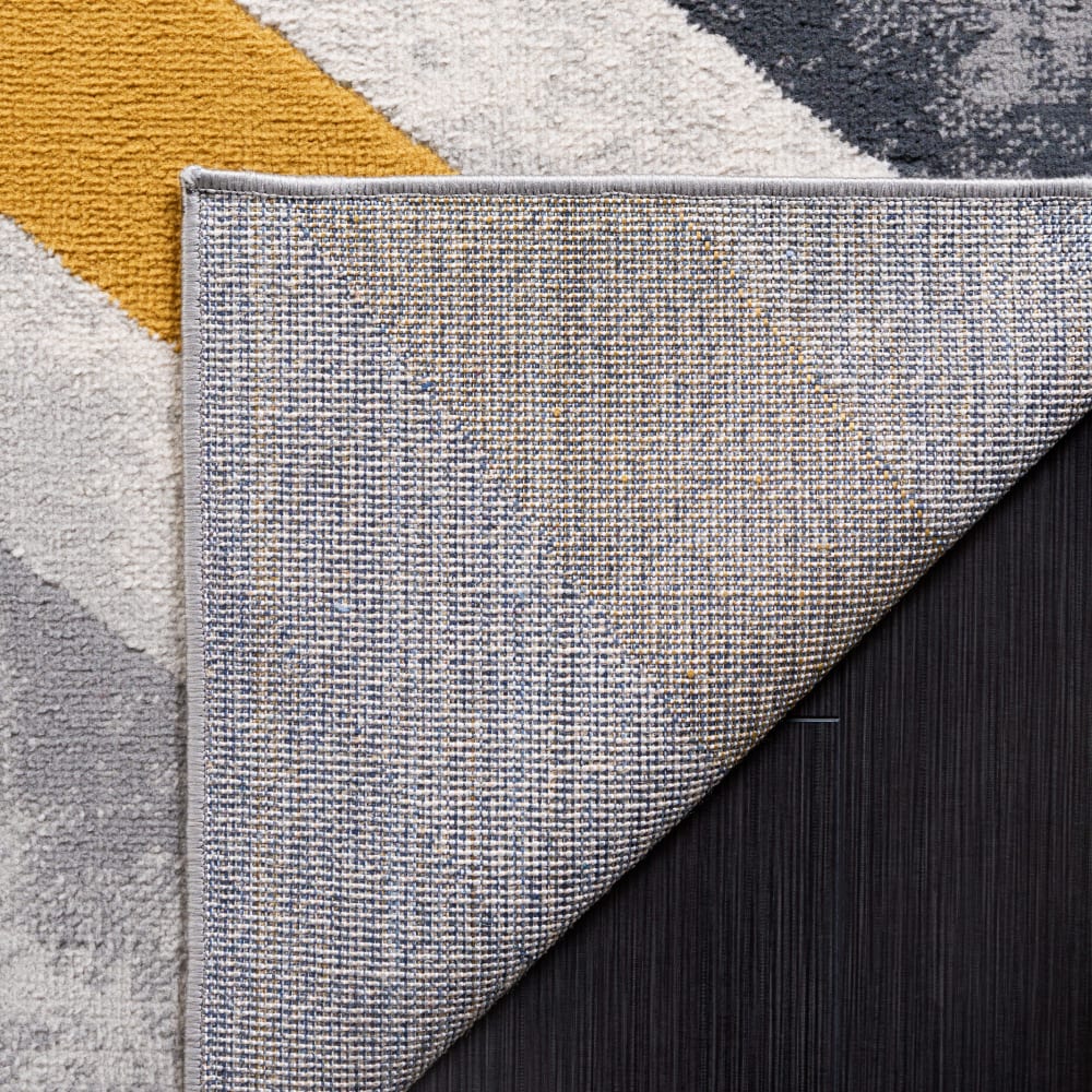 Tapis moderne en polyester gris/or, 122 x 183 cm — vue 4