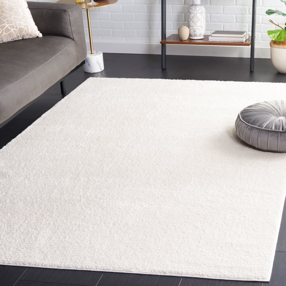 Tapis solide et tonale en polyester blanc, 183 x 274 cm — vue 3