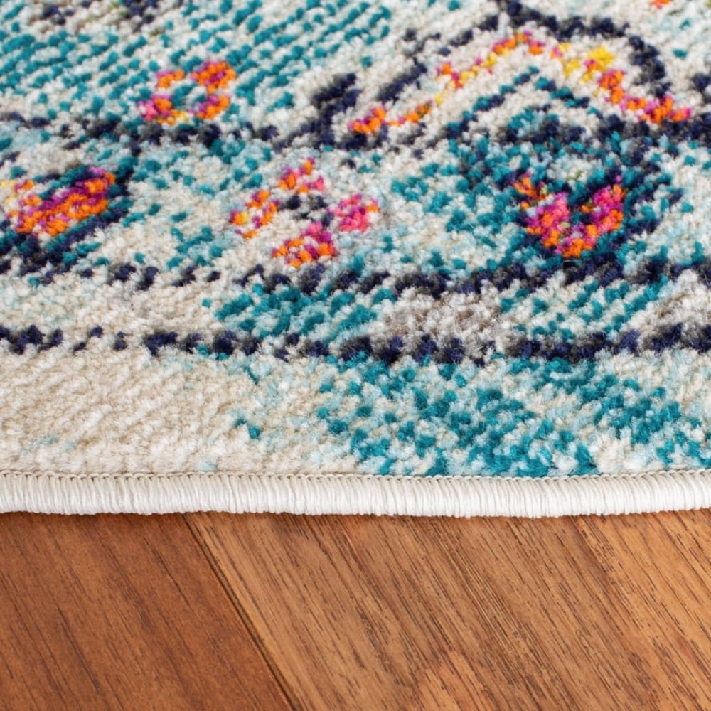 Tapis de transition en polypropylène beige/bleu, 122 cm — vue 4